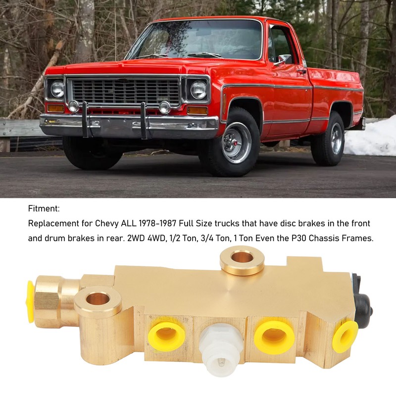 Disc Drum Classic Brake Proportioning Valve High Performance 172‑2174 172‑1364