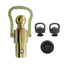 munirater 2-5/16 Inch Gooseneck Ball and 2 Safety Chain Kit 30,000lbs Load Capacity Replacement for Ram 2500 3500 Trucks GNXA2062