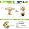 KOPPALIVE 10-Pack Solid Brass Kitchen Cabinet Knobs, Hammered Gold Drawer