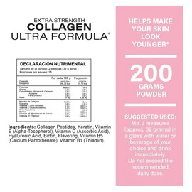 Colageno Hidrolizado Acido Hialuronico Biotina Premium Sabor Sin sabor