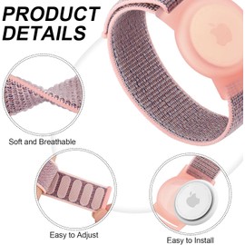 4 Pack Nylon Air Tag Bracelet for Kids, Soft Nylon Air Tag Wristband for Apple Air Tag, Adjustable Anti Lost Wristband for Toddler Baby, Boys, and Girls, Elders (Blue/GreenBlue/Rainbow)