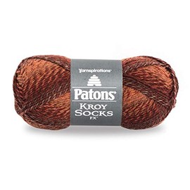 Patons Kroy Socks FX Yarn, Copper Colors