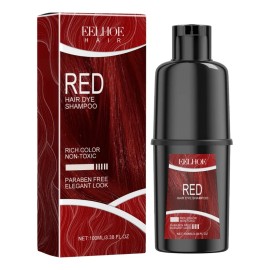 Champú Para Teñir El Cabello Rojo, Tinte Instantáneo, Fácil
