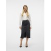 VERO MODA Women's Calf-Length Denim Maxi Skirt with Slit 5