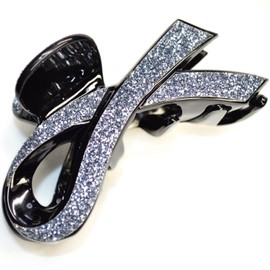 Viragio vi-0390a Hair Claw Ribbon, Large, Large, Hair Clip, Simple, Hair Accessory, Clip, Brand