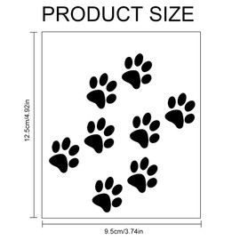 Pack of 5 Dog Paws, 2.8 x 3 cm Paw Paw Dog Cat Sticker, Car Sticker, Scratch Protection, Paws Sticker Pack, for Car, Motorcycle, Wall, Laptop, Furniture (5 Colours)