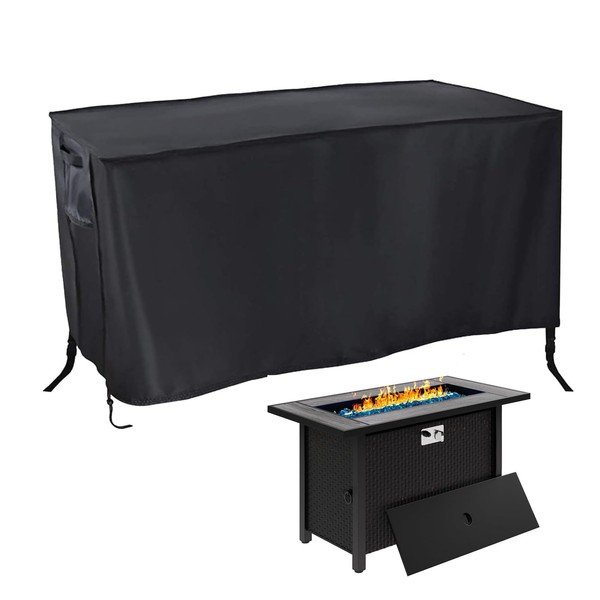 Rilime Fire Pit Cover Rectangular,45in Waterproof Firepit Covers Rectangular for