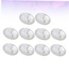 STOBOK 10pcs Oval Howlite Stone Supplies for Jewelry Craft Making