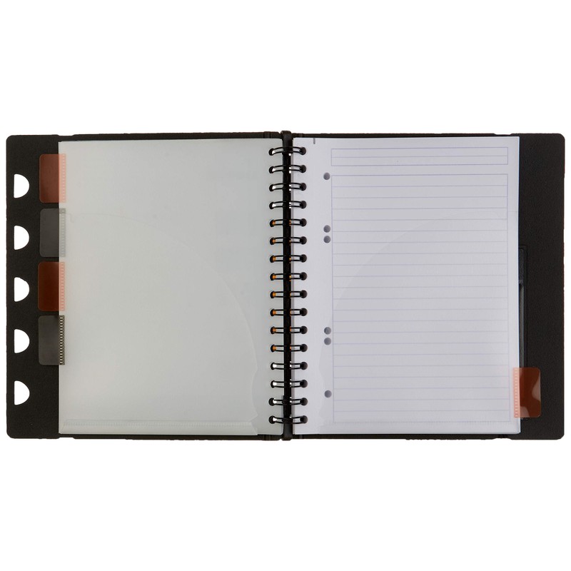 RHODIA 132576C - Exabook Black A5+ Refillable Organizer Notebook |