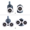 8Pcs Duschkabine Rollen Schiebetür Rolle Dusche Ersatzteile Glastürrolle (4 Oberrolle