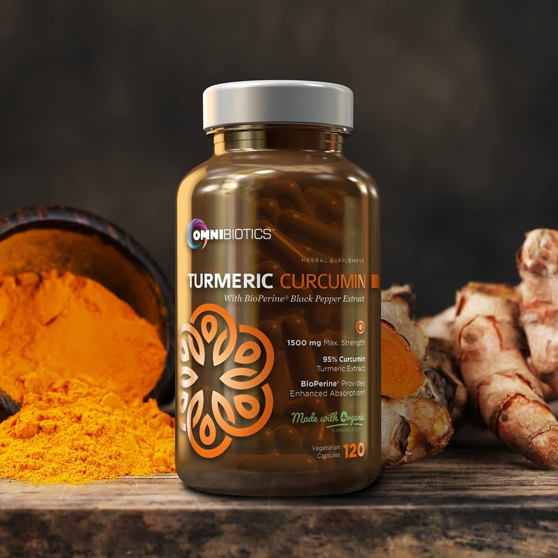 Organic Turmeric Curcumin Supplement with Black Pepper Extract - 1500mg