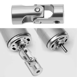 SG Store 4 Pieces 6 mm to 6 mm Metal Shaft Coupling Universal Joint Shaft Coupling Flexible Coupling Connector Accessories for Model Cars Ships Robots