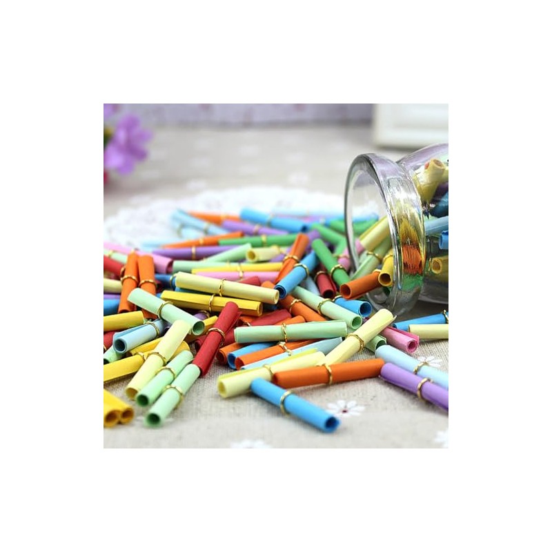300 Pcs 2.5 x 6cm Mini Scroll Paper Roll Vintage