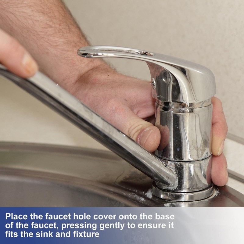 sourcing map Faucet Base Ring, 2.13"x1.26"(OD x ID) Stainless Steel