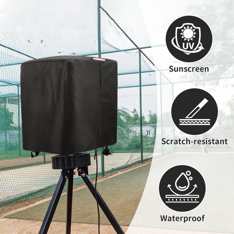 Pitching Machines Cover for Most Softball/Baseball,600D Dustproof Scratch-resistant Waterproof Sun-resistant