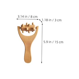 Gatuida 8pcs Wooden Massage Tools Ergonomic Foot Shoulder Neck Back Massager Rollers Natural Wood Material for Relief Circulation Portable Home