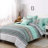 WONGS BEDDING Double Size Bohemian Duvet Cover Mint Green Colorful