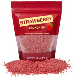 Strawberry Crunch Topping – Strawberry Crunch Crumbles for Ice Cream, Frappe, Cookies & Cakes, Cupcake Toppings, 18 Ounce Bag