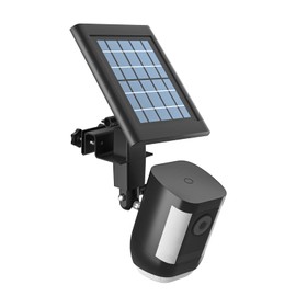 HOLACA 2-in-1 Weatherproof Gutter Mount for Stick Up Cam/Pro Solar Panel, Spotlight Cam Pro Battery and Stick Up Cam Plus Battery Outdoor Mount Accessories for Ring Solar Panel (Black)