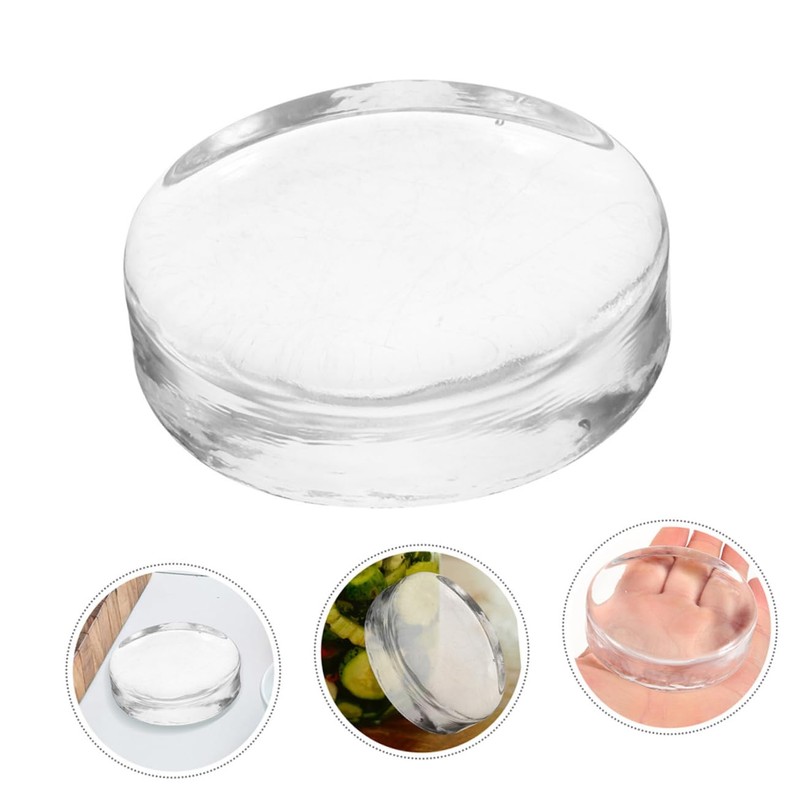 Ciieeo 3pcs Glass Fermentation Weights for Jars Thick Pickling Jar