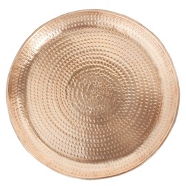 Imera Oriental Aluminium Tray 30 cm | Moroccan Tea Tray in Gold | Oriental Gold Tray Gold | Oriental Decoration on the Set Table