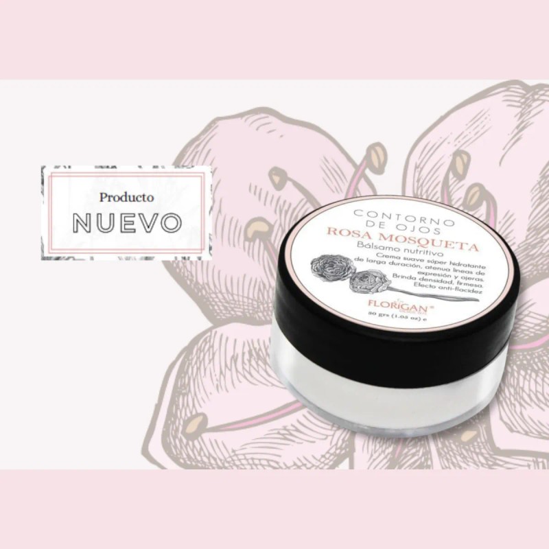 Balsamo Contorno Ojos Rosa Mosqueta Florigan 30grs Momento Aplicación Día