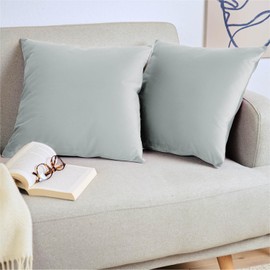 Blumtal Set of 2 Cushion Covers 40 x 40 cm, Elegant Velvet Pillow Case, Dove Grey