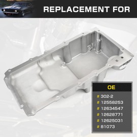 Htostar Racing LS Oil Pan Kit Compatible with 1964-1992 Chevy Camaro Nova Ventura Omega F-body G-body Aluminum Swap Engine Oil Pan Kit 302-2 LS1 LS2 LS3 LS6 5.3L 5.7L 6.5L # 302-2 81073