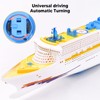 Kids Cruise Ship Model Sound Effects LED Light Universal Rotation