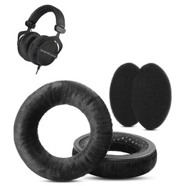 XRHTONG Soft Fabric Ear Pads Replacement Compatible with Beyerdynamic DT 990 Pro DT 770 Pro DT990 DT770 Pro Headset Ear Pads Cushion (Soft Fabric/High Density Foam)