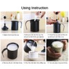 Stainless Steel Manual Double Mesh Milk Frother Foam Maker Coffee