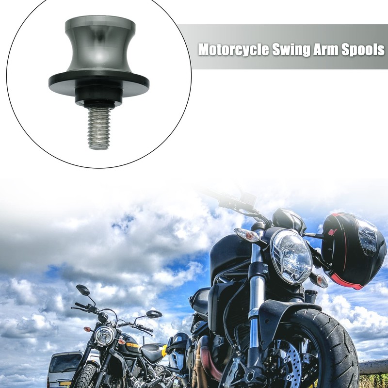 X AUTOHAUX 2pcs 8mm Motorcycle Rear Stand Swing Arm Spool
