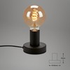BRILONER - Retro Bedside Lamp with Cable Switch, E27 Socket,