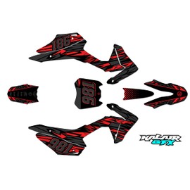 Graphics kit for Honda CRF110 (2013-2018) Twitch Series Red 21 Mil-Dirt pit bike motorcycle stickers,dirtbike racing decal automotive motocross accessories no plastics