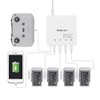 RC Drone Battery Charger with USB Port for 4 Batteries