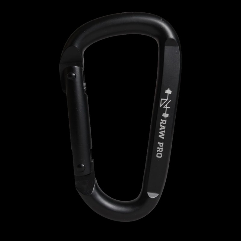 DanRaw Pro Heavy-Duty Black Carabiner Clips (2-Pack or 4-pack) Gym