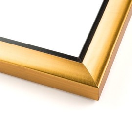 Poster Palooza 26x32 Frame Gold with Black Lip Solid Wood Picture Frame | 1.25 Inch Moulding Width | with UV Acrylic Plexiglass, Foam Board Backing & Hang Hardware Included