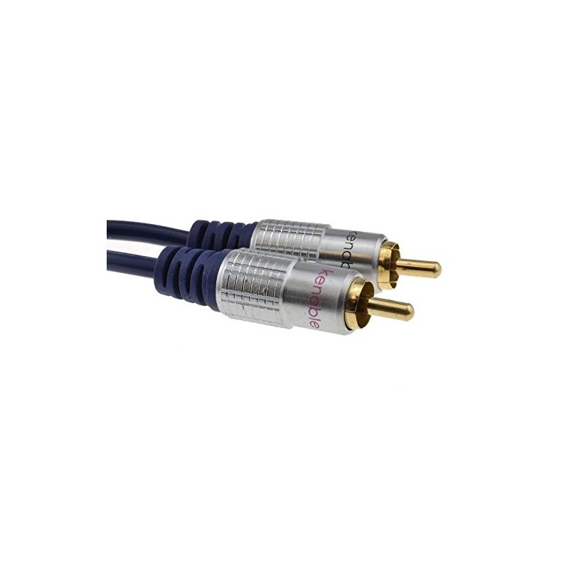 kenable Pure OFC HQ 2 x RCA Phono Plugs to