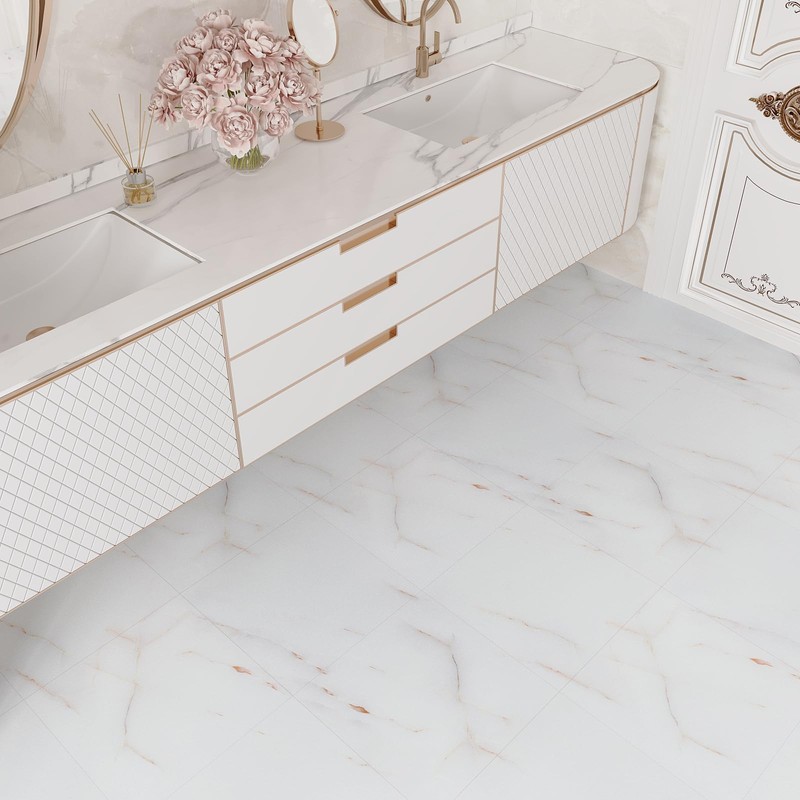 VEELIKE 4 Pack Pink and White Marble Peel and Stick