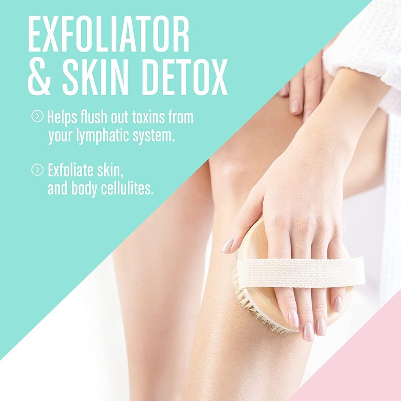 Cepillo corporal de madera con cerdas naturales – Exfoliación y