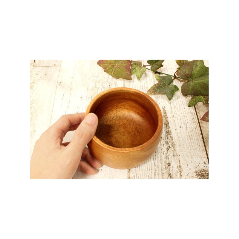 Emery Shokai Wooden Dinnerware Egg Bowl Approx. Length 3.5 x