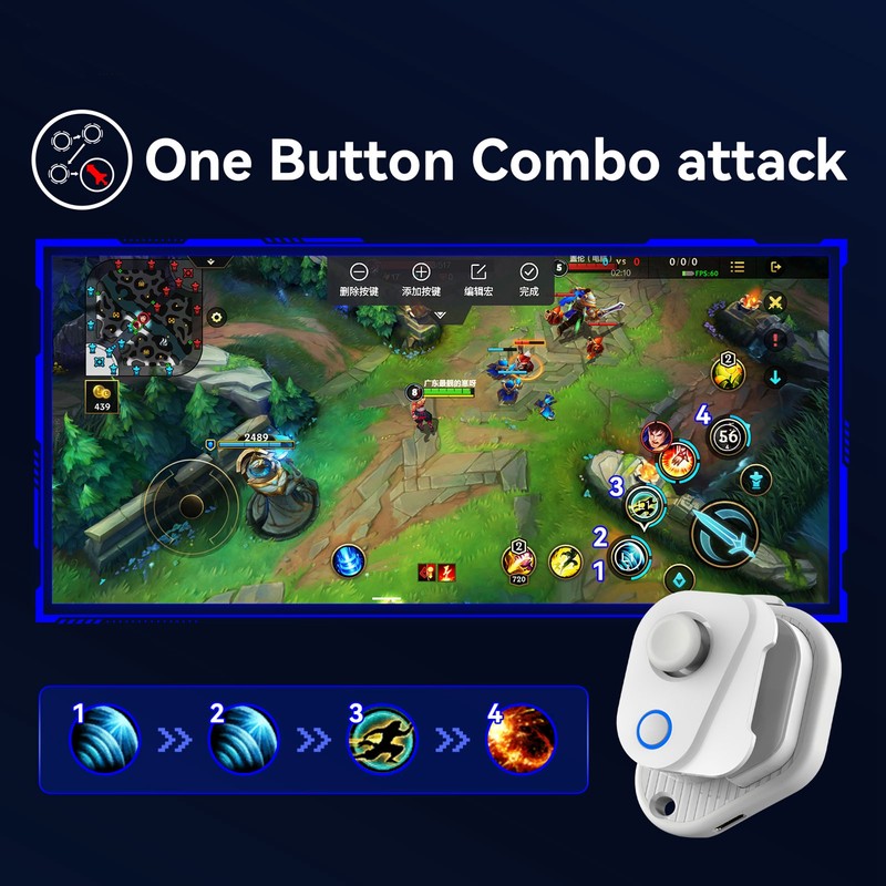 Mobile Game Joystick Rechargeable Unilateral Bluetooth Gaming Controller for IOS