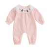 Kayotuas Newborn Baby Girl Christmas Outfit Santa Ruffle Sleeve Bubble