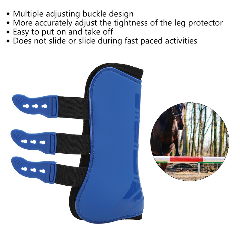 2pcs Horse Front Leg Boots PU Shell Horse Tendon Boots