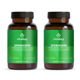 Vitabay idine Capsules High Dose 6 mg - 240 Vegan Capsules idine from Wheat Germ - Pure Wheat Germ idine - Laboratory Tested