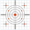 100 Assorted Targets 14 x 14 cm Cardboard 250g for
