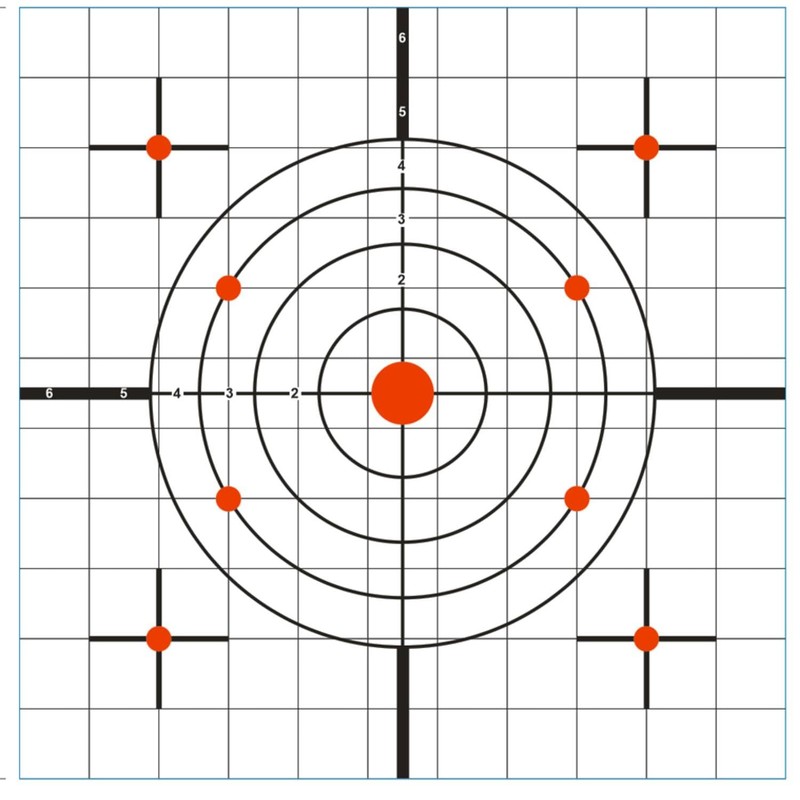 100 Assorted Targets 14 x 14 cm Cardboard 250g for