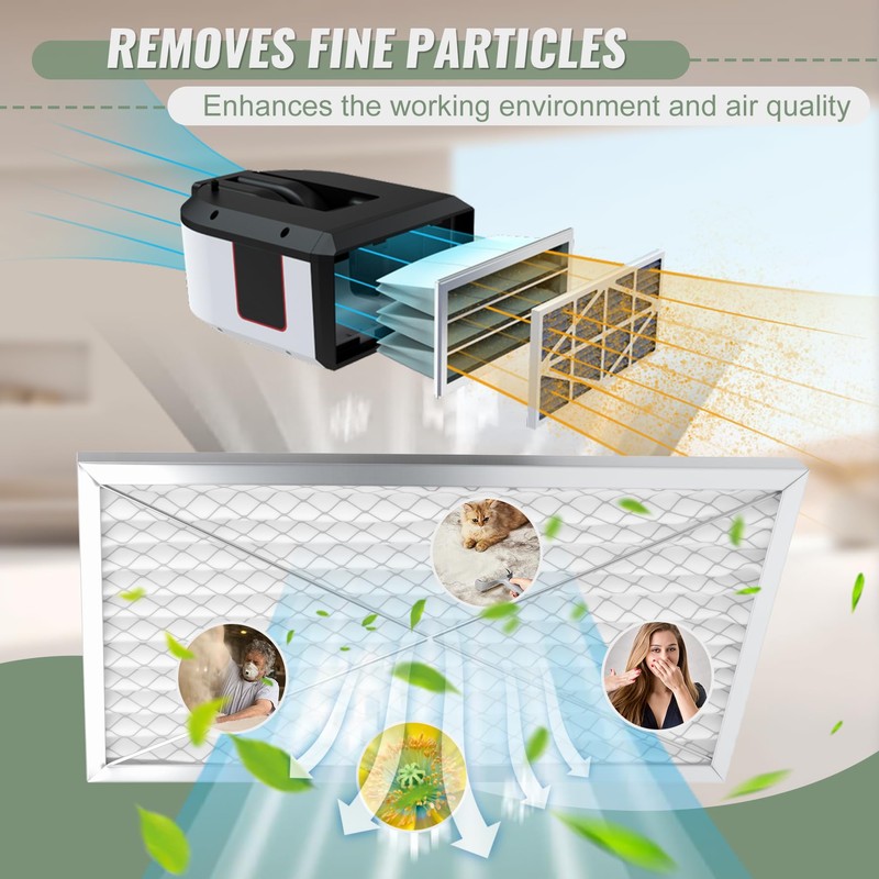 708732 24x12x1 Electrostatic Outer Air Filter Compatible with JET AFS-1000B