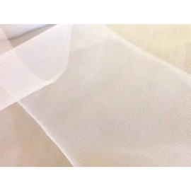 Unbranded Vintage Soft White Nylon Polyester Net Trim  3 1/2 inches   1 yard