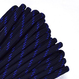 10', 25', 50', 100' Hanks or 250', 1000' Spools of Parachute 550 Cord Type III 7 Strand Paracord - Thin Blue Line - 25 Feet